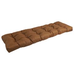 60-inch by 19-inch Tufted Solid Outdoor Spun Polyester Loveseat Cushion