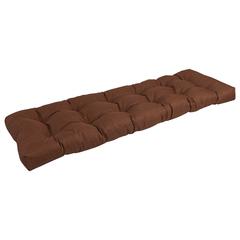 60-inch by 19-inch Tufted Solid Outdoor Spun Polyester Loveseat Cushion