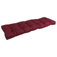 60-inch by 19-inch Tufted Solid Outdoor Spun Polyester Loveseat Cushion