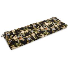 60-inch by 19-inch Patterned Outdoor Spun Polyester Bench Cushion