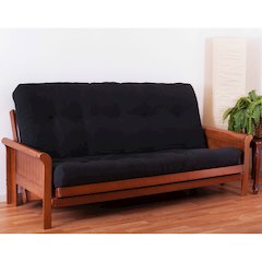 Blazing Needles Renewal 8-inch Twill Queen-size Futon Mattress - Black