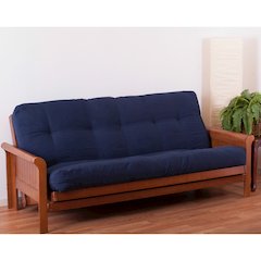 Blazing Needles Renewal 8-inch Twill Queen-size Futon Mattress - Navy