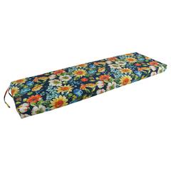 63-inch by 19-inch Patterned Outdoor Spun Polyester Bench Cushion  963X19-REO-59