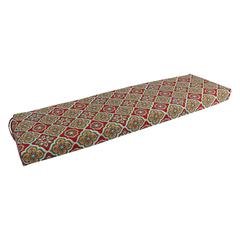 63-inch by 19-inch Patterned Outdoor Spun Polyester Bench Cushion  963X19-REO-63