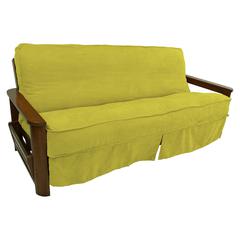 Solid Microsuede Double Corded 8 to 9-inch Full Futon Slipcover