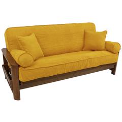 Solid Microsuede Double Corded 8 to 9-inch Full Futon Cover Set with Four Throw Pillows (Set of 5)
