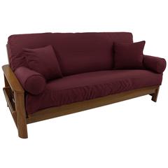 Set of 5 Full Futon Cover Set w/Two 18 inch Pillows and Two Bolsters (Twill Fabric)  9680-CD-TW-BG