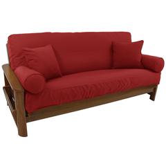Set of 5 Full Futon Cover Set w/Two 18 inch Pillows and Two Bolsters (Twill Fabric)  9680-CD-TW-RR