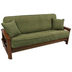Solid Microsuede Double Corded 8 to 9-inch Full Futon Cover Set with Two 18-inch Throw Pillows (Set of 3)