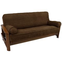 Solid Microsuede Double Corded 8 to 9-inch Full Futon Cover Set with Two 20 by 8-inch Bolster Pillows (Set of 3)