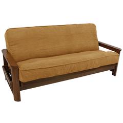 Solid Microsuede Double Corded 8 to 9-inch Full Futon Cover   9687-CD-MS-CH