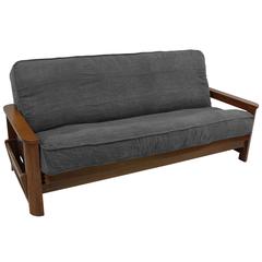 Solid Microsuede Double Corded 8 to 9-inch Full Futon Cover
