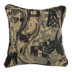 18-inch Patterned Jacquard Chenille Square Throw Pillow with Insert