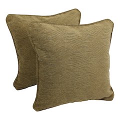 18-inch Patterned Jacquard Chenille Square Throw Pillows (Set of 2)