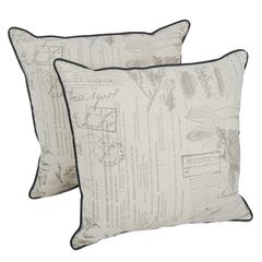 Blazing Needles 18-inch Corded Throw Pillows with Inserts (Set of 2)
