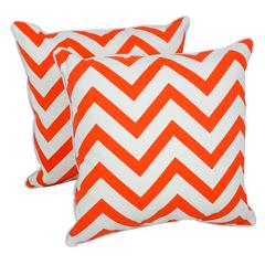 Blazing Needles 18-inch Corded Throw Pillows with Inserts (Set of 2)