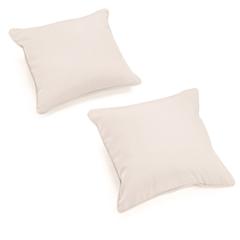 18-inch Double-corded Solid Twill Square Throw Pillows with Inserts (Set of 2) 9810-CD-S2-TW-EG