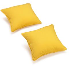 18-inch Double-corded Solid Twill Square Throw Pillows with Inserts (Set of 2) 9810-CD-S2-TW-SS
