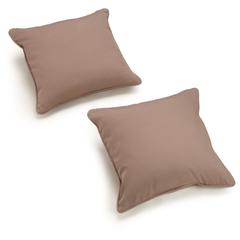 18-inch Double-corded Solid Twill Square Throw Pillows with Inserts (Set of 2) 9810-CD-S2-TW-TF