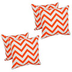 Blazing Needles 18-inch Corded Throw Pillows with Inserts (Set of 4)