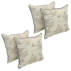 Blazing Needles 18-inch Corded Throw Pillows with Inserts (Set of 4)