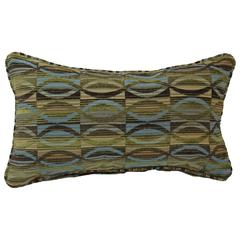 18-inch Double-corded Patterned Jacquard Chenille Rectangular Throw Pillow with Insert, Earthen Waves