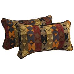 18-inch Double-corded Patterned Jacquard Chenille Rectangular Throw Pillows with Inserts (Set of 2)  9811-CD-S2-JCH-CO-37