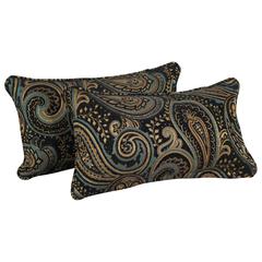 18-inch Double-corded Patterned Jacquard Chenille Rectangular Throw Pillows with Inserts (Set of 2)  9811-CD-S2-JCH-CO-41