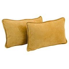 20-inch by 12-inch Double-corded Solid Microsuede Back Support Pillows with Inserts (Set of 2)  9811-CD-S2-MS-LM