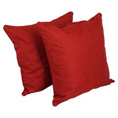 25-inch Double-corded Spun Polyester Square Floor Pillows with Inserts (Set of 2) 9813-CD-S2-REO-SOL-04