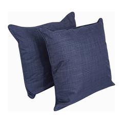 25-inch Double-corded Spun Polyester Square Floor Pillows with Inserts (Set of 2) 9813-CD-S2-REO-SOL-05