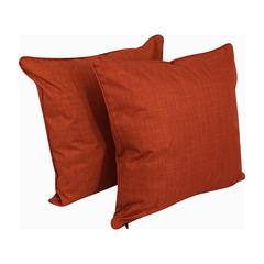 25-inch Double-corded Spun Polyester Square Floor Pillows with Inserts (Set of 2) 9813-CD-S2-REO-SOL-06