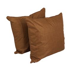 25-inch Double-corded Spun Polyester Square Floor Pillows with Inserts (Set of 2) 9813-CD-S2-REO-SOL-09