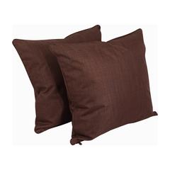 25-inch Double-corded Spun Polyester Square Floor Pillows with Inserts (Set of 2) 9813-CD-S2-REO-SOL-10
