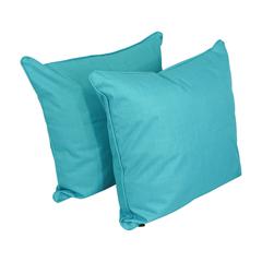 25-inch Double-corded Spun Polyester Square Floor Pillows with Inserts (Set of 2) 9813-CD-S2-REO-SOL-12