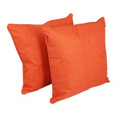 25-inch Double-corded Spun Polyester Square Floor Pillows with Inserts (Set of 2) 9813-CD-S2-REO-SOL-13