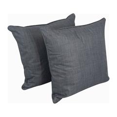 25-inch Double-corded Spun Polyester Square Floor Pillows with Inserts (Set of 2) 9813-CD-S2-REO-SOL-15