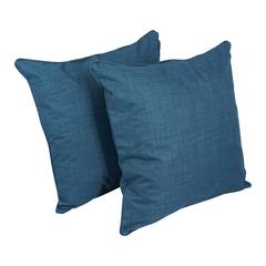 25-inch Double-corded Spun Polyester Square Floor Pillows with Inserts (Set of 2) 9813-CD-S2-REO-SOL-16