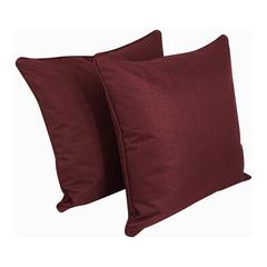 25-inch Double-corded Spun Polyester Square Floor Pillows with Inserts (Set of 2) 9813-CD-S2-REO-SOL-17