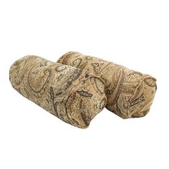20-inch by 8-inch Double-corded Patterned Jacquard Chenille Bolster Pillows with Inserts (Set of 2)  9814-CD-S2-JCH-CO-35