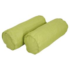20-inch by 8-inch Double-corded Spun Polyester Bolster Pillows with Inserts (Set of 2) 9814-CD-S2-REO-SOL-01