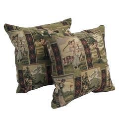 17-inch Jacquard Throw Pillows with Inserts (Set of 2)  9910-S2-ID-056
