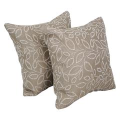 17-inch Jacquard Throw Pillows with Inserts (Set of 2)  9910-S2-ID-091