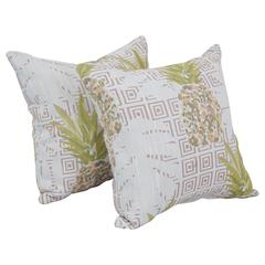 17-inch Jacquard Throw Pillows with Inserts (Set of 2)  9910-S2-ID-134
