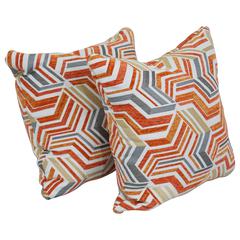 17-inch Jacquard Throw Pillows with Inserts (Set of 2)  9910-S2-ID-149