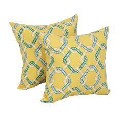 17-inch Square Polyester Outdoor Throw Pillows (Set of 2) 9910-S2-OD-105