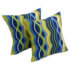17-inch Square Polyester Outdoor Throw Pillows (Set of 2) 9910-S2-OD-124