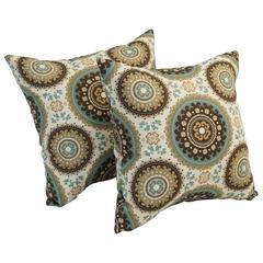 17-inch Square Polyester Outdoor Throw Pillows (Set of 2) 9910-S2-OD-128