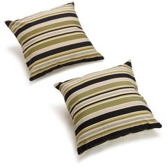 Blazing Needles 17-inch Outdoor Knife Edge Throw Pillows (Set of 2)