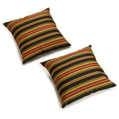 Blazing Needles 17-inch Outdoor Knife Edge Throw Pillows (Set of 2)